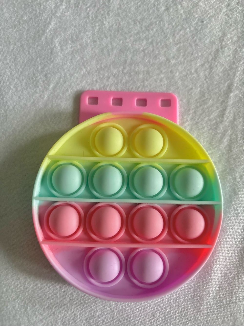 Pastel Rainbow Silicone Pop-It Fidget Toy - Kids Stress Relief